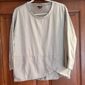 Casual Light Gray Women's Blouse